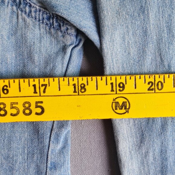 g:21 jean shirt women's size L hard wash denim blue - Picture 7 of 8